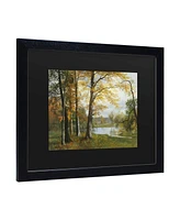 Albert Bierstadt A Quiet Lake Matted Framed Art - 15" x 20"