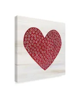 Kathleen Parr Mckenna Rustic Valentine Heart Iii Canvas Art - 15" x 20"