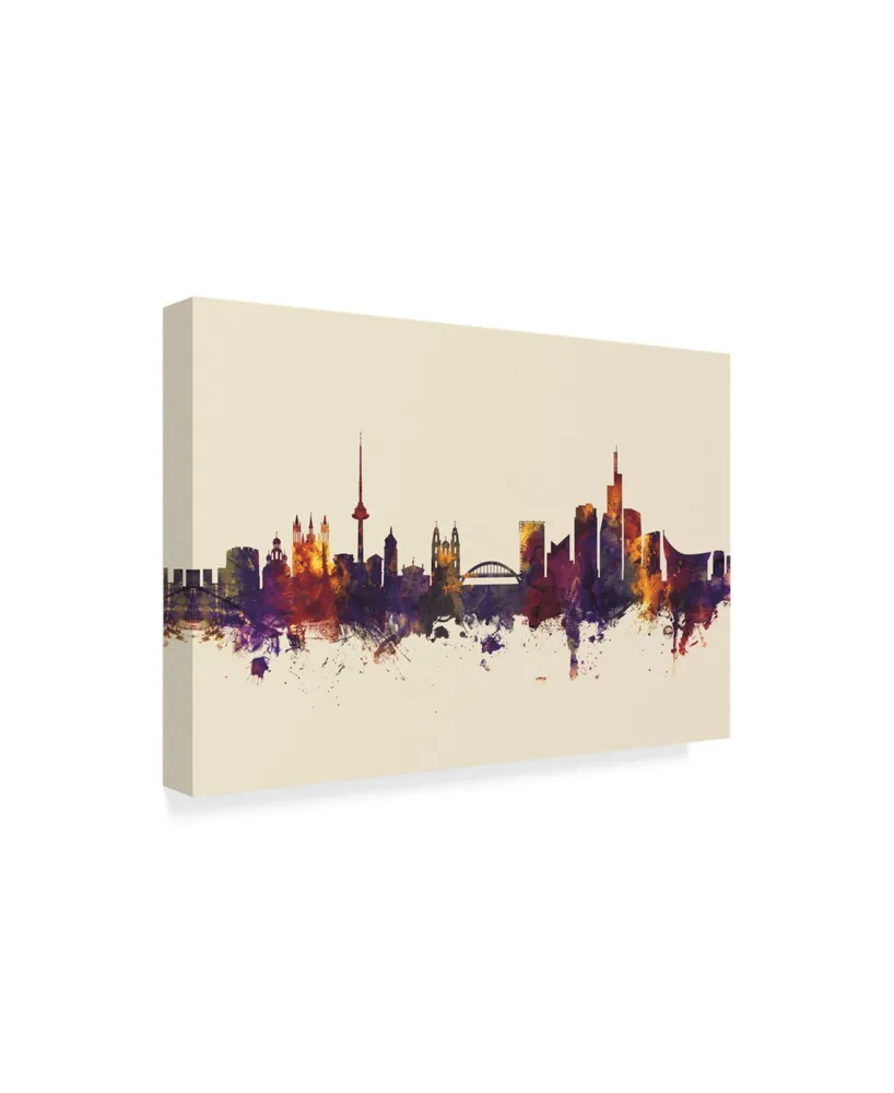 Michael Tompsett Vilnius Lithuania Skyline Iii Canvas Art