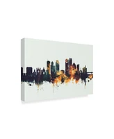 Michael Tompsett Dayton Ohio Skyline Iv Canvas Art - 37" x 49"