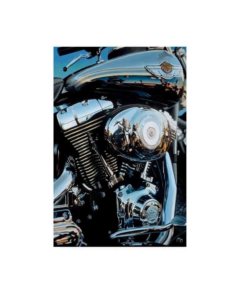 Roderick Stevens Sunset & Motorcycle Canvas Art - 19.5" x 26"