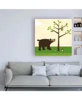 June Erica Vess Woodland Friends Bear Iii Canvas Art