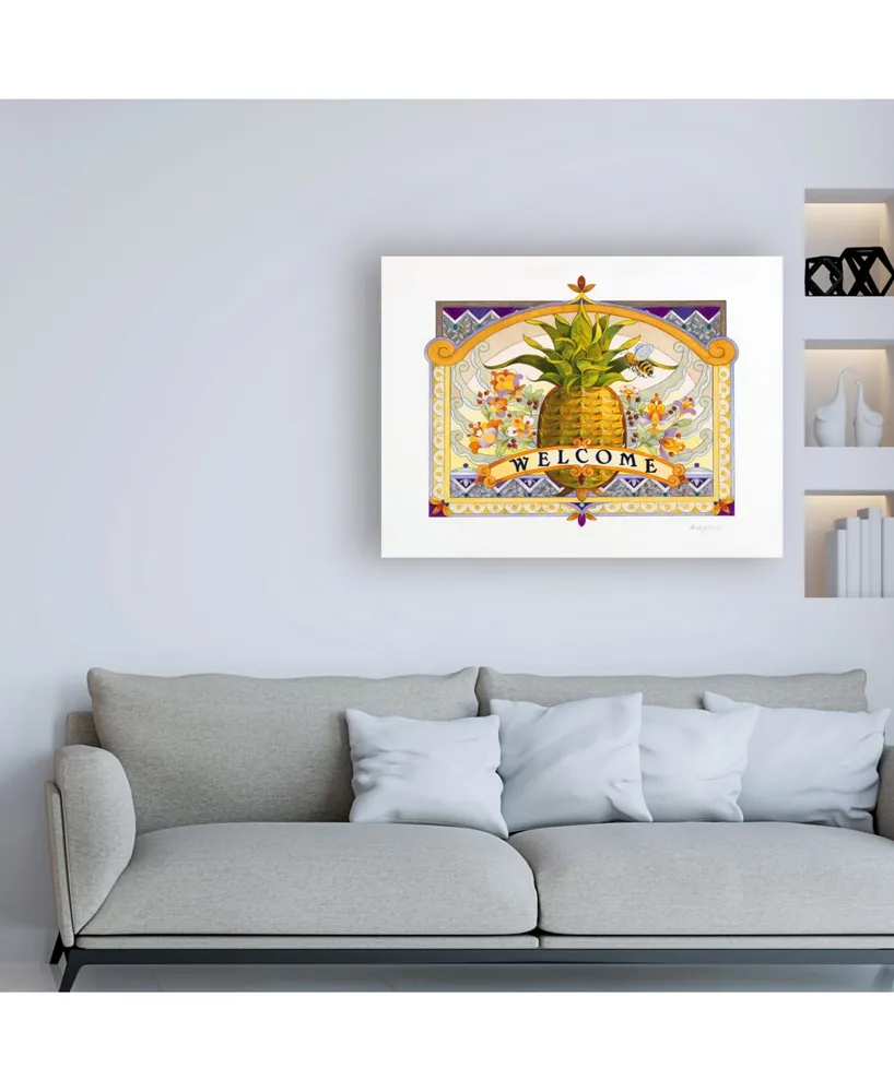 David Galchutt Welcome Pineapple Canvas Art