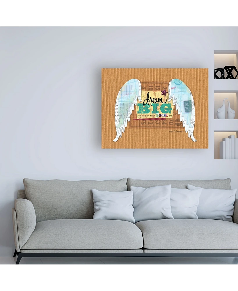 Holli Conger Dream Big Angel Wings Canvas Art - 27" x 33.5"