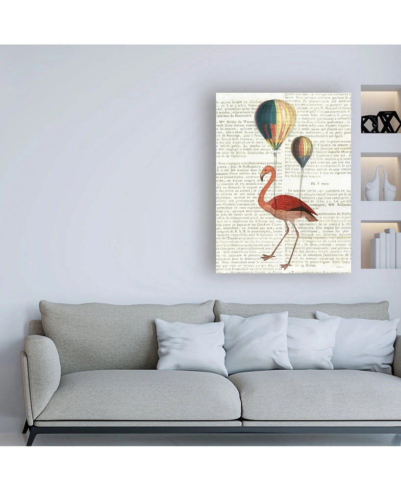 Sue Schlabach Flying Flamingo Canvas Art