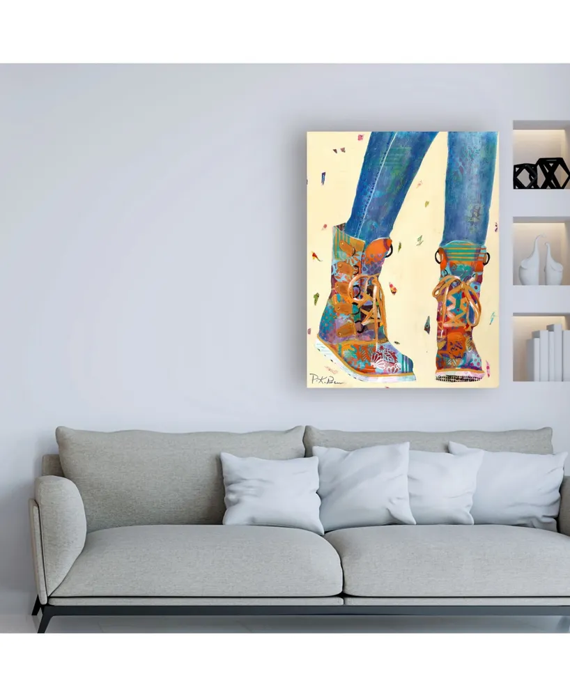 Trademark Global Pamela K. Beer Hiking Boots Canvas Art - 14" x 19"