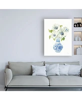 Danhui Nai Floral Chinoiserie White I Canvas Art - 19.5" x 26"