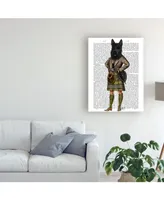 Fab Funky Scottish Terrier in Kilt Canvas Art