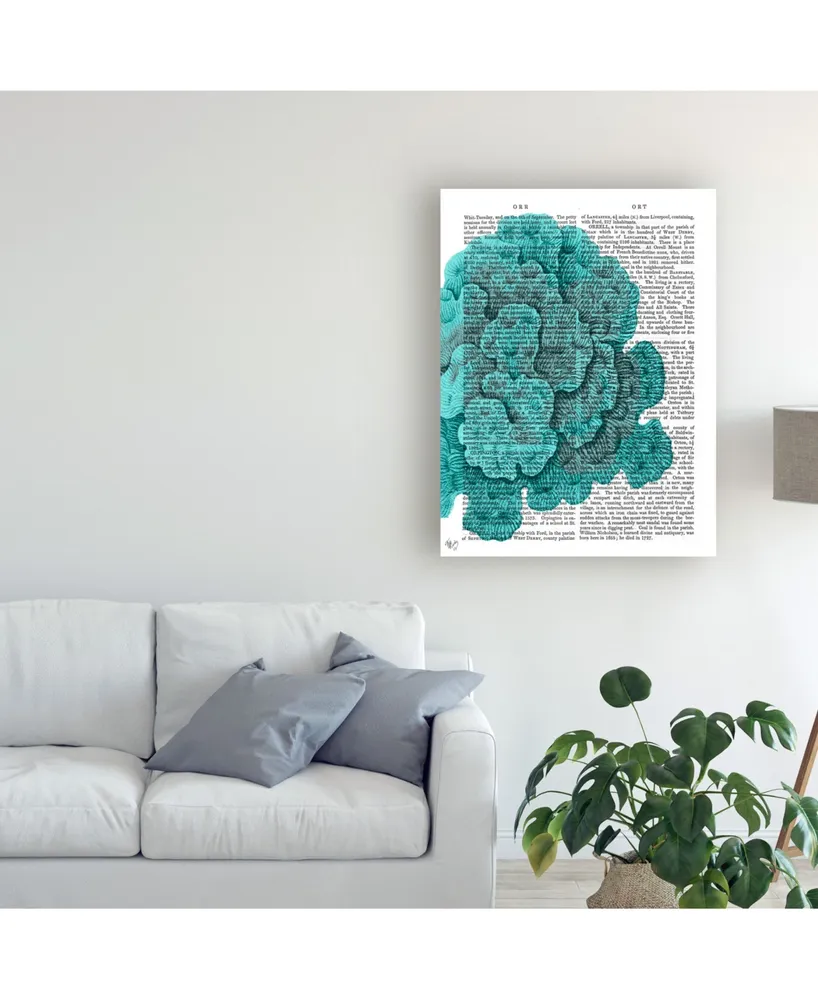 Fab Funky Blue Corals and Sea Urchins Ii Canvas Art