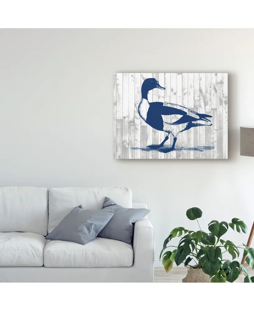 Jennifer Goldberger Woodgrain Fowl Iii Canvas Art