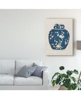 Vision Studio Blue & White Ginger Jar on Linen I Canvas Art - 15" x 20"