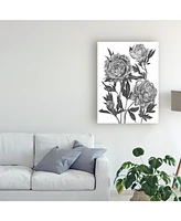 Melissa Wang Flowers in Grey V Canvas Art - 37" x 49"