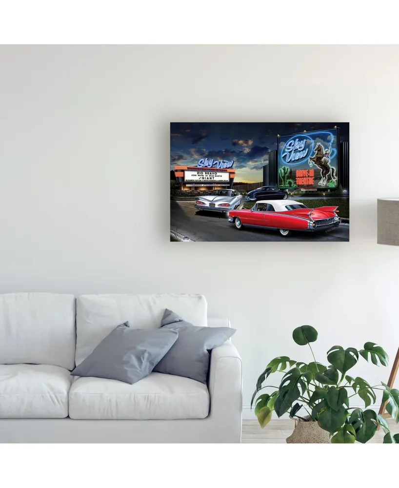 Helen Flint Diners and Cars Iv Canvas Art