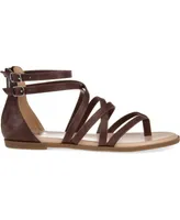 Journee Collection Women's Zailie Strappy Gladiator Flat Sandals