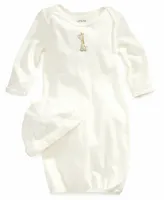 Little Me Baby Boys or Baby Girls Giraffe Gown and Hat, 2 Piece Set