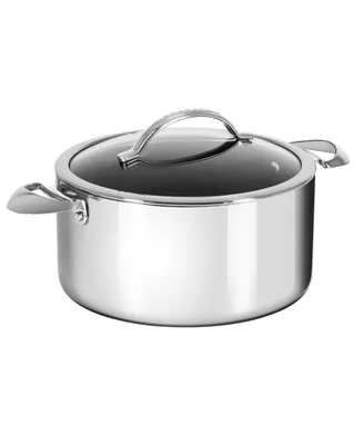 Scanpan HaptIQ 7.5 qt, 6.5 L, 10.25", 26cm Nonstick Induction Suitable Covered Dutch Oven, Mirror Polished Stainless Exterior