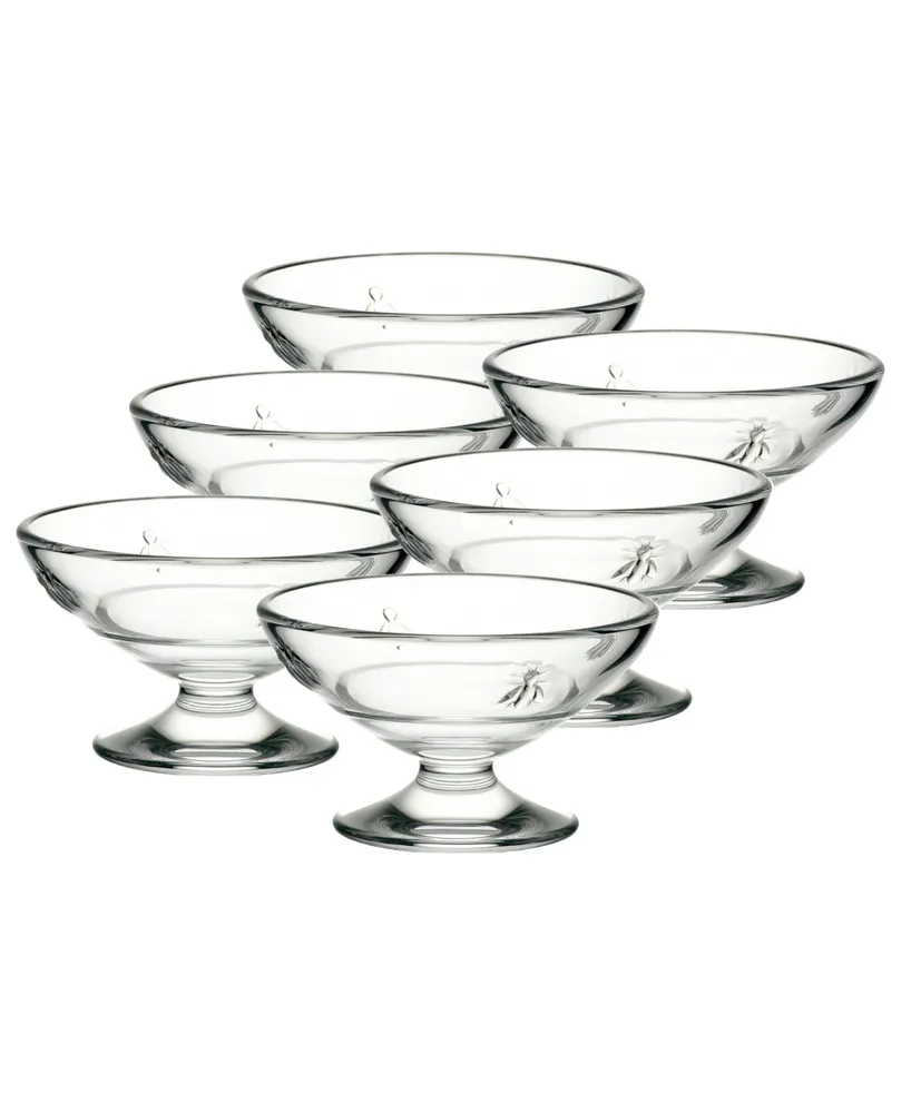 La Rochere Napoleon Bee 6.5-ounce Ice Cream Dishes, Set of 6