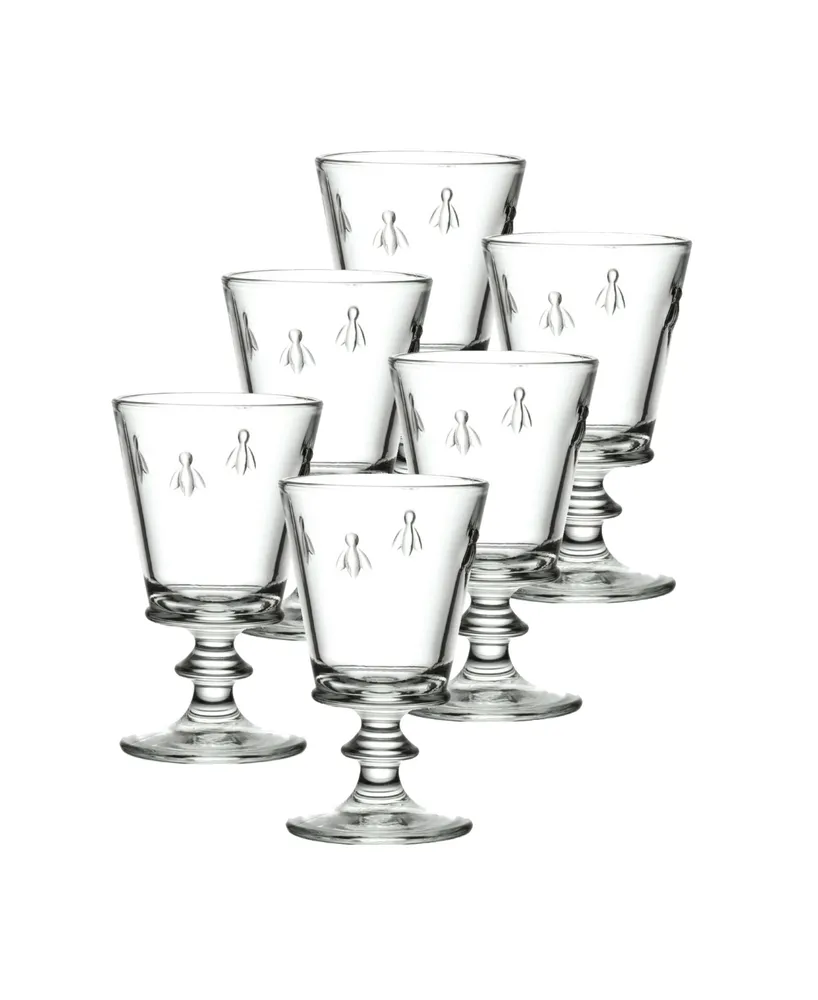 Napoleon Bee Tumblers Set Of 6 - 9 oz - Clear Glass Tumbler w/ The