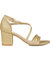 Journee Collection Women's Bella Strappy Block Heel Dress Sandals