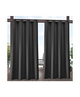 Exclusive Home Indoor/Outdoor Solid Cabana Grommet Top Curtain Panel Pair, 54" x 120"