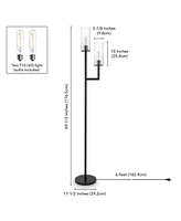 Basso Floor Lamp with Double Torchiere