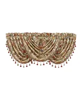 Five Queens Court August Waterfall Window Valance, 43" x 33"