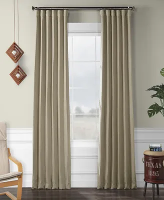 Half Price Drapes Nomad Tan Textured Faux Linen Room Darkening Curtain