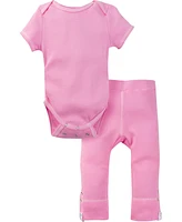 Miracle Baby Boys and Girls Short Sleeve Bodysuit Pant Outfit