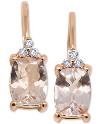 Morganite (2-1/3 ct. t.w.) & Diamond Accent Drop Earrings in 14k Rose Gold