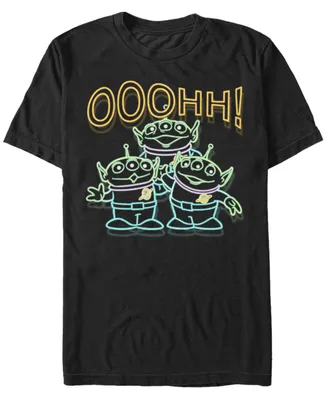 Disney Pixar Men's Toy Story Neon Aliens Ooohh Short Sleeve T-Shirt