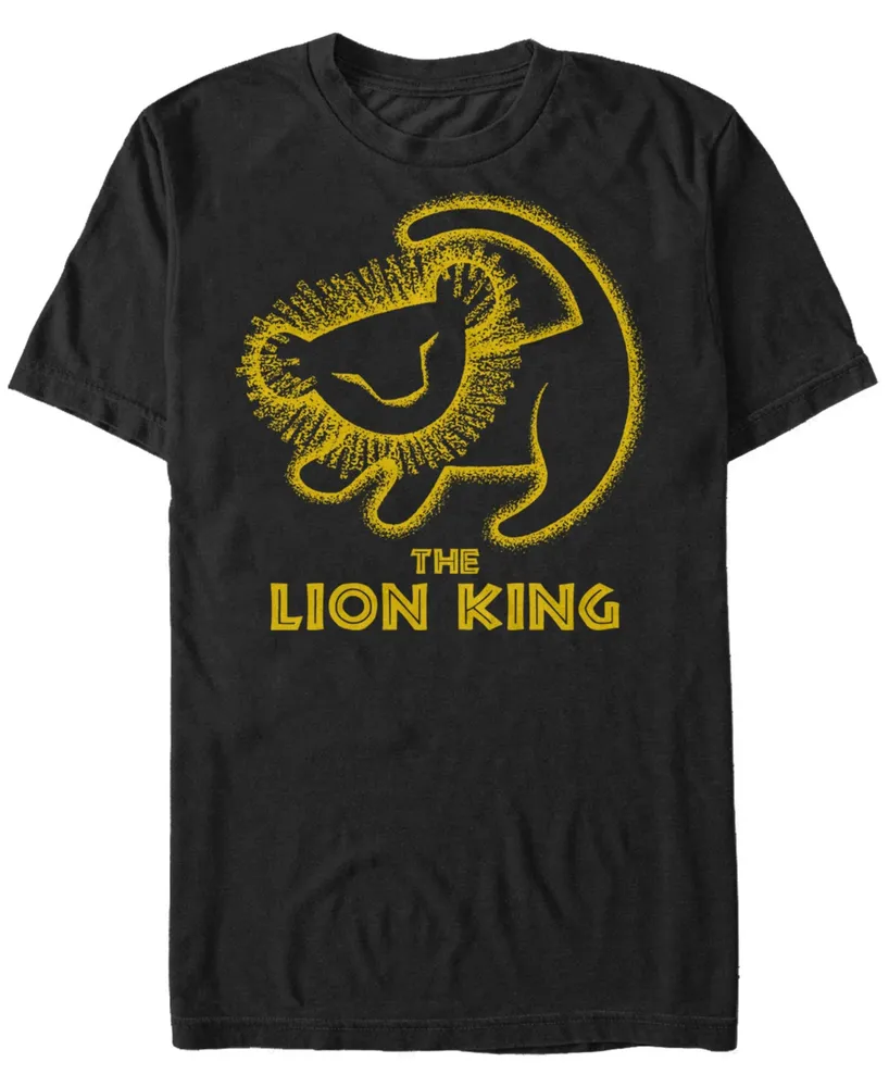 Disney Men's Lion King Simba Cave Painting Short Sleeve T-Shirt
