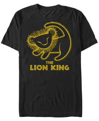 Disney Men's Lion King Simba Cave Painting Short Sleeve T-Shirt
