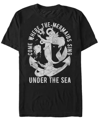 Disney Men's The Little Mermaid Hip Short Sleeve T-Shirt