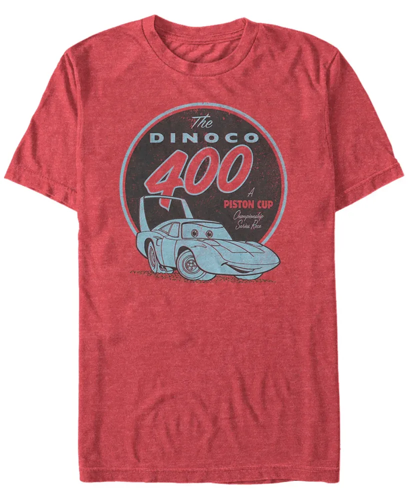 Disney Pixar Men's Cars The Dinoco 400 a Piston Cup Short Sleeve T-Shirt