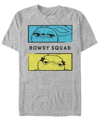 Disney Pixar Men's Toy Story 4 Ducky and Bunny Rowdy Squad Short Sleeve T-Shirt