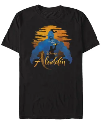 Disney Men's Aladdin Live Action Genie Silhouette Short Sleeve T-Shirt