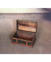 Vintiquewise Leather Wooden Chest