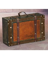 Vintiquewise Old Style Suitcase with Straps