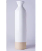 Uniquewise Cylinder Shaped Tall Spun Bamboo Floor Vase Glossy Lacquer Bamboo Collection