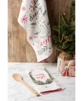 Design Imports Assorted Noel Printed Dishtowel Set