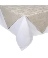 Design Imports Winter Sparkle Jacquard Square Table Topper