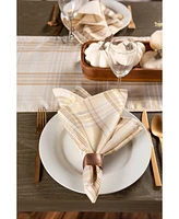 Design Imports Metallic Plaid Tablecloth