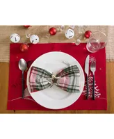 Design Imports Christmas Plaid Napkin, Set of 6