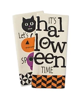 Design Imports Assorted All Hallows Eve Halloween Printed Dishtowel Set