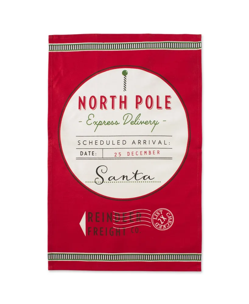 Design Imports North Pole Holiday Printed Dishtowel Set