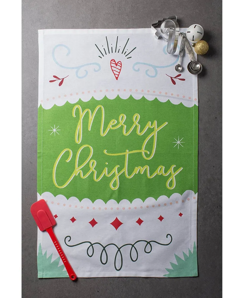 Design Imports Assorted Winter Wishes Holiday Printed Dishtowel Set