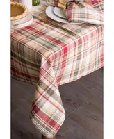 Design Imports Give Thanks Plaid Tablecloth