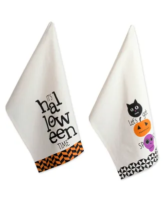 Design Imports Assorted All Hallows Eve Halloween Printed Dishtowel Set