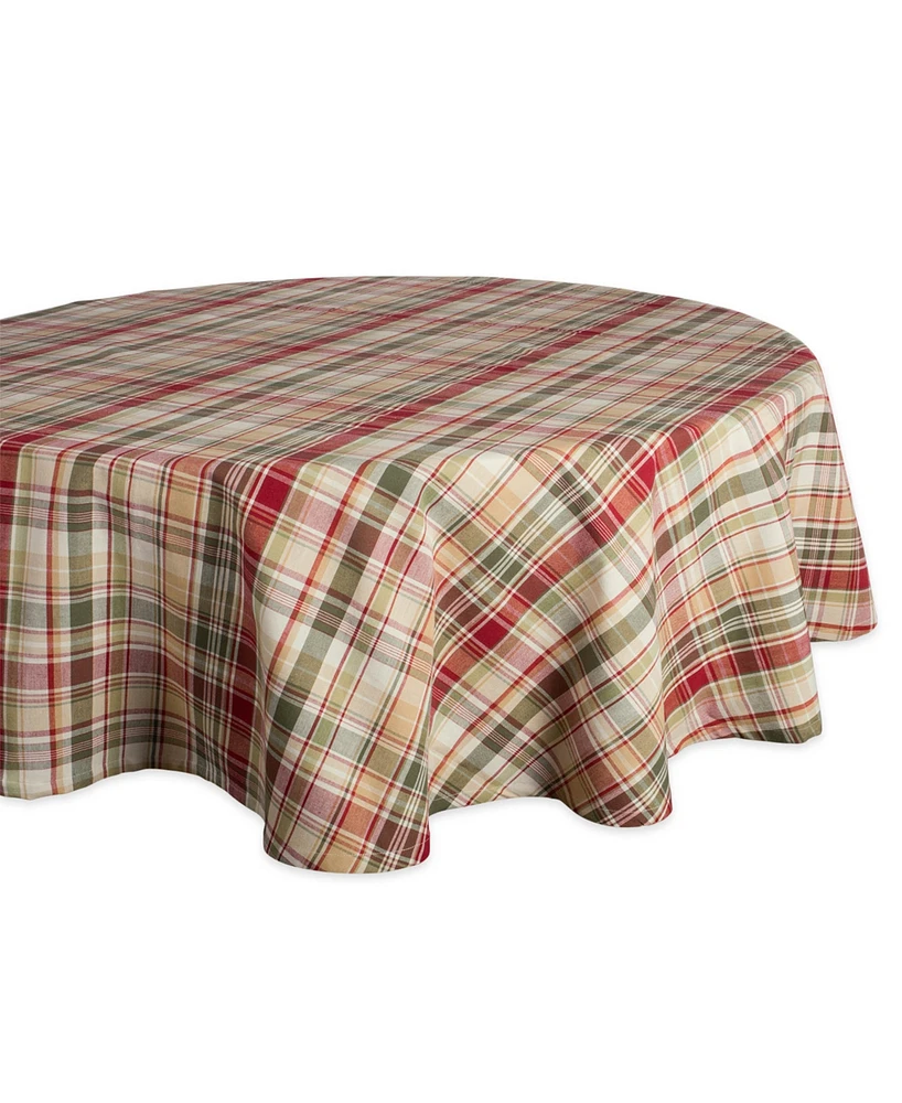 Design Imports Give Thanks Plaid Tablecloth