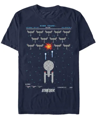 Star Trek Men's The Original Series Pixelated Fighter Short Sleeve T-Shirt